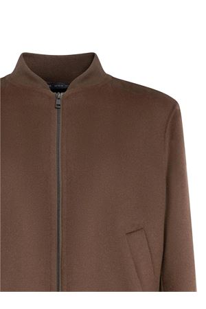 Brown stretch wool bomber jacket LOW BRAND | L1JFW25266837M041